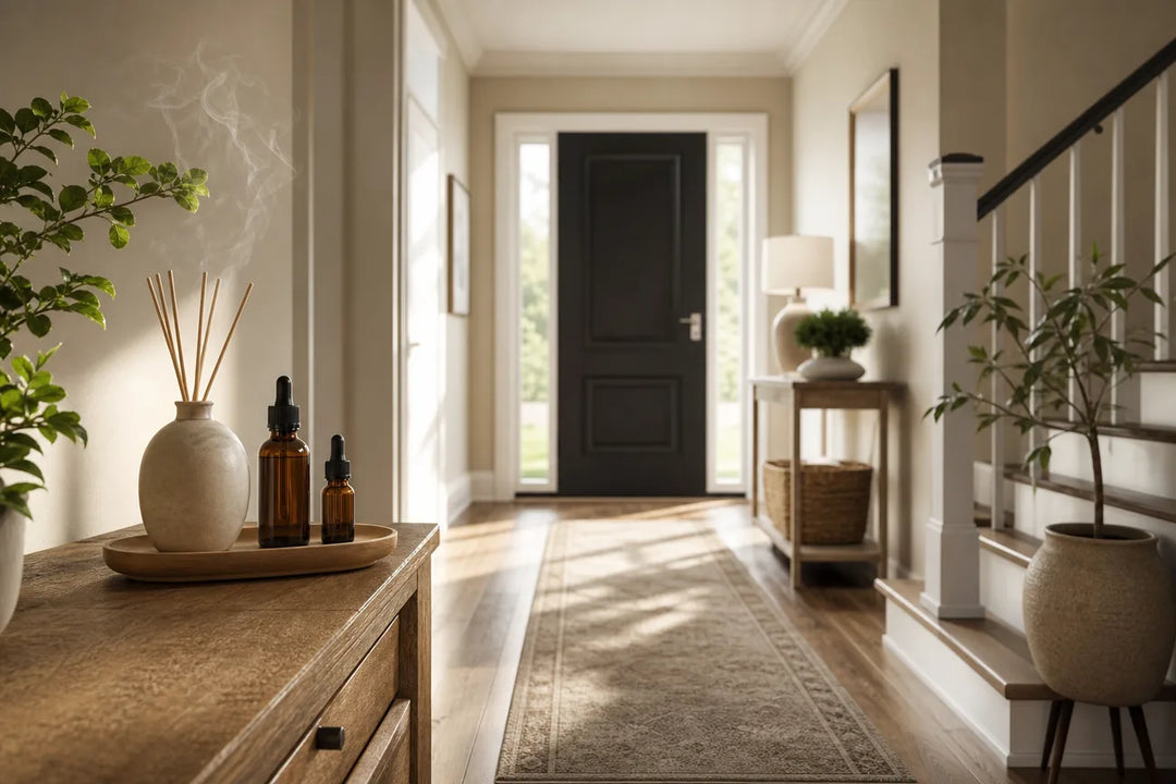Editorial illustration for Best Long-Lasting Fragrance Oils for Hallways & Entryways