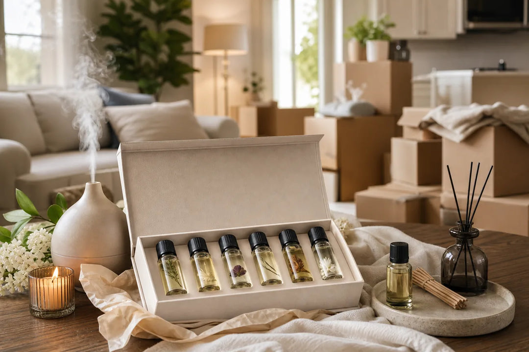 Editorial illustration for Top Luxury Fragrance Oil Gifts for Housewarmings