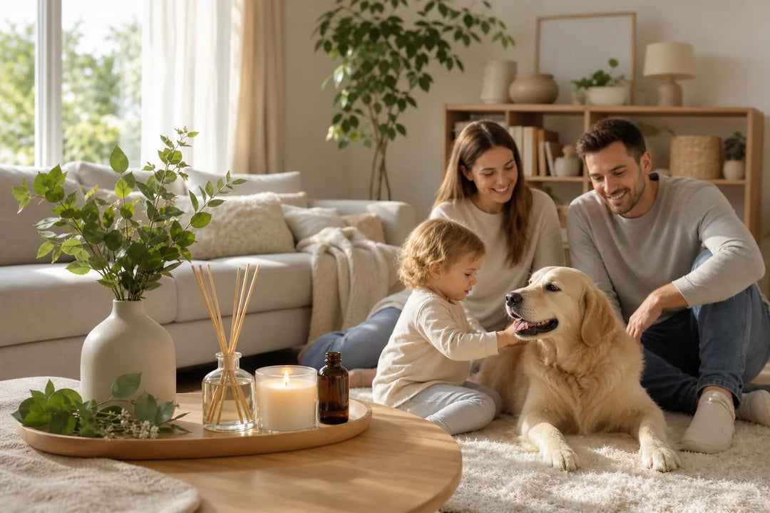Editorial illustration for Best Pet-Friendly Scents for Family Homes