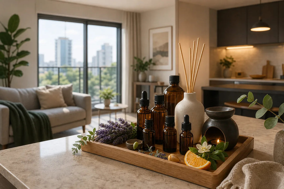 Editorial illustration for Best Fragrance Oils for Condo Living