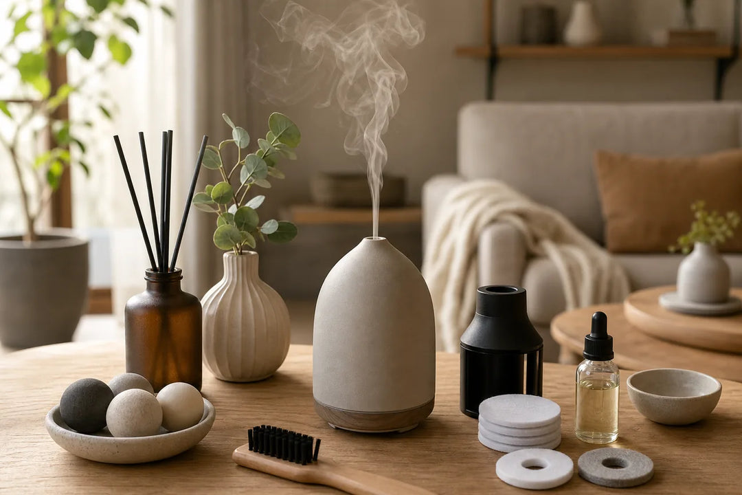 Editorial illustration for Best Diffuser Accessories for Easy Home Scenting