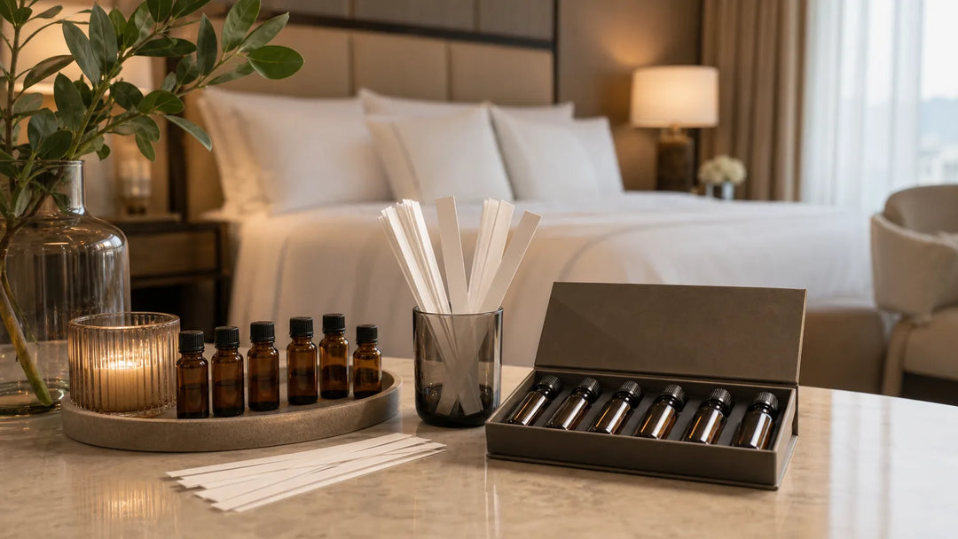 Editorial illustration for Best Fragrance Oil Samplers for Hotel Scents at Home