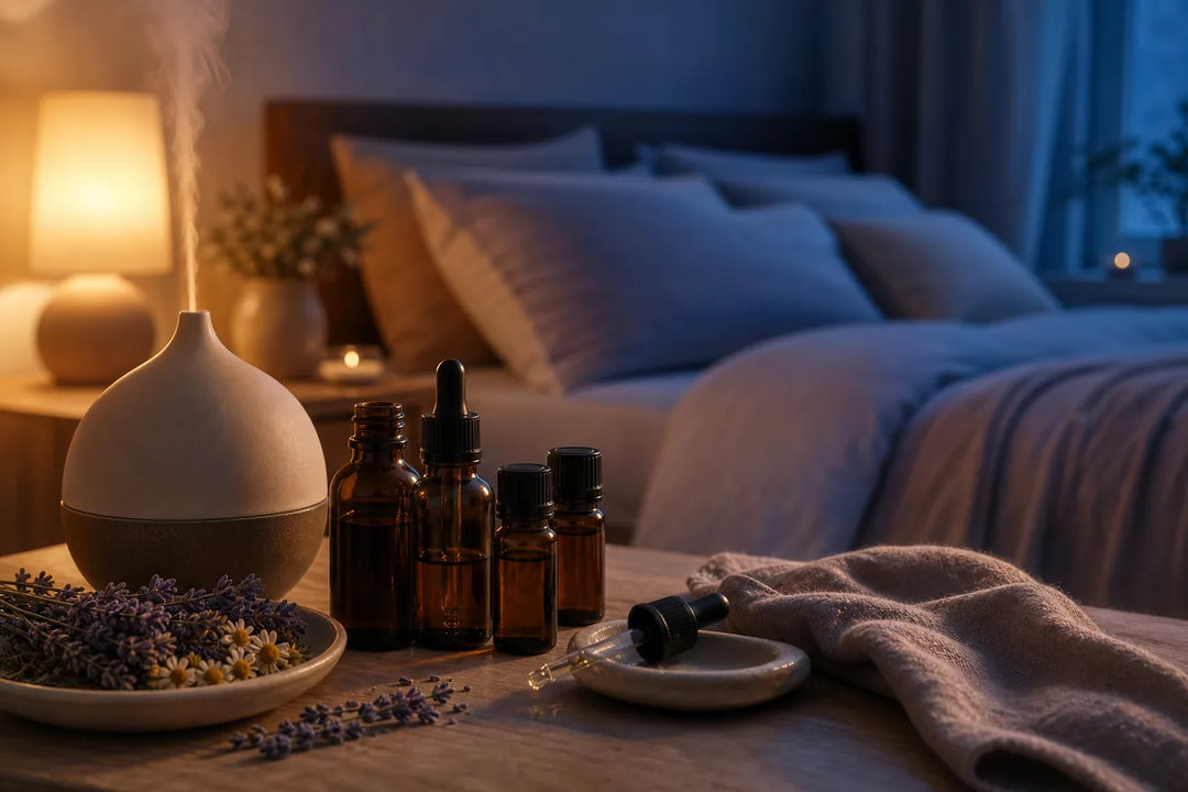 Editorial illustration for Best Fragrance Oil for Bedtime Routine: 5 Picks