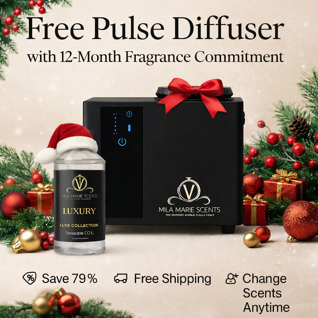 Bluetooth Cold-Air Diffuser with luxury fragrance oil and 12-month scent subscription bundle