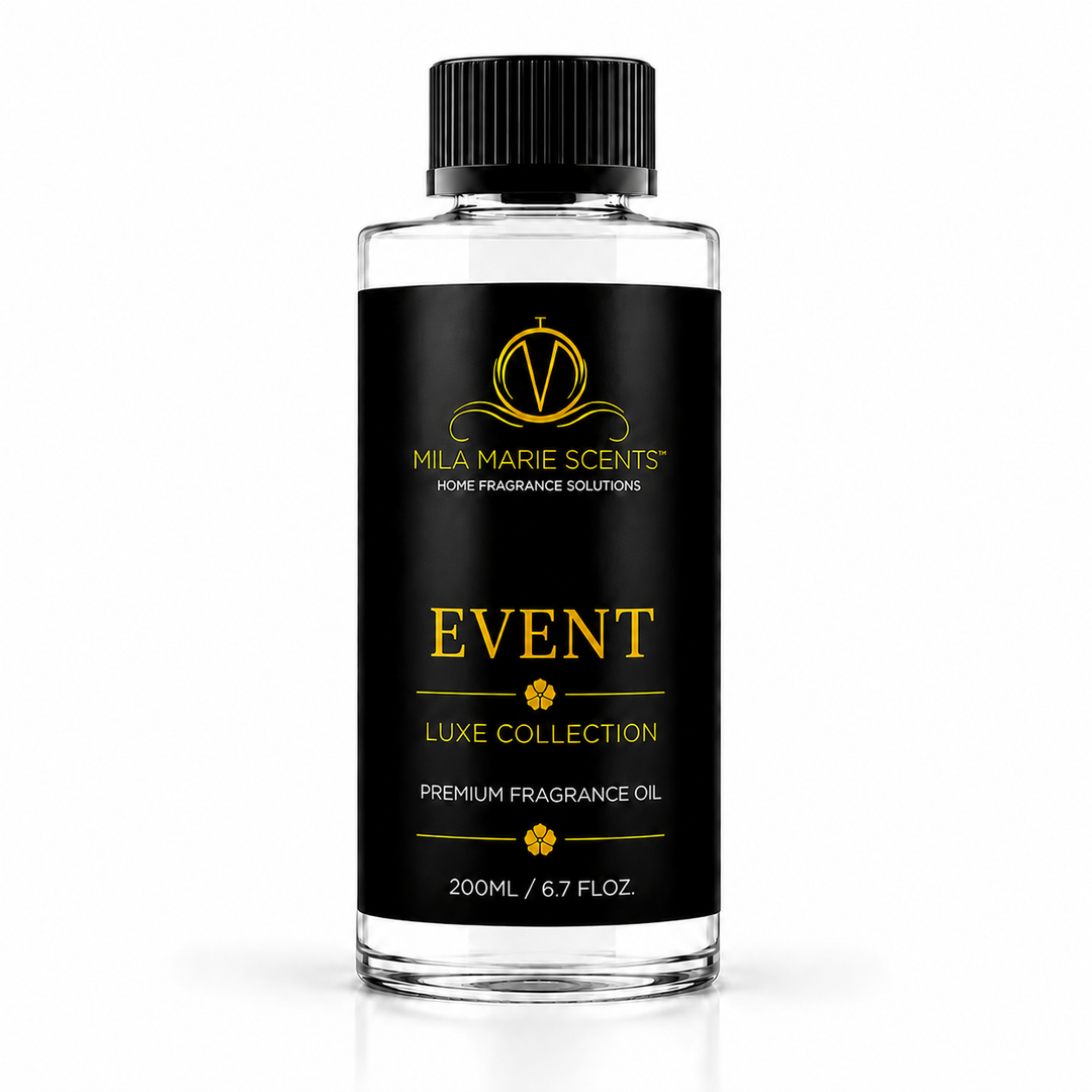 Event | Fresh Bergamot & Wild Geranium · Smooth Sandalwood Base · Clean & Refined