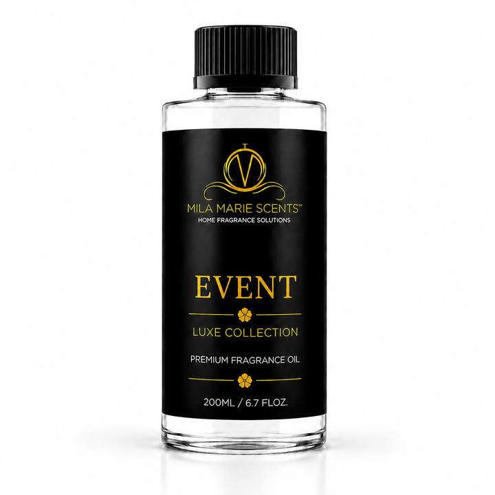 Event | Fresh Bergamot & Wild Geranium · Smooth Sandalwood Base · Clean & Refined