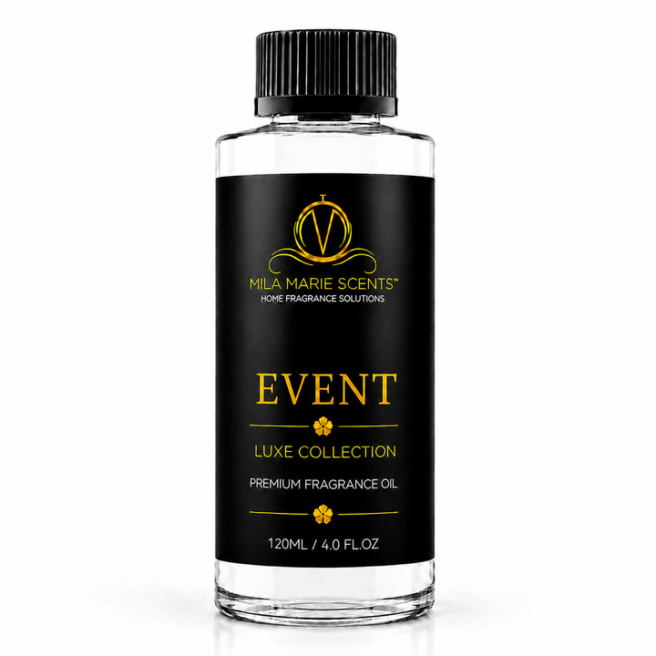 Event | Fresh Bergamot & Wild Geranium · Smooth Sandalwood Base · Clean & Refined