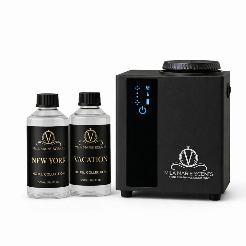 Pulse diffuser paired with Mila Marie Scents New York and Vacation fragrance oils