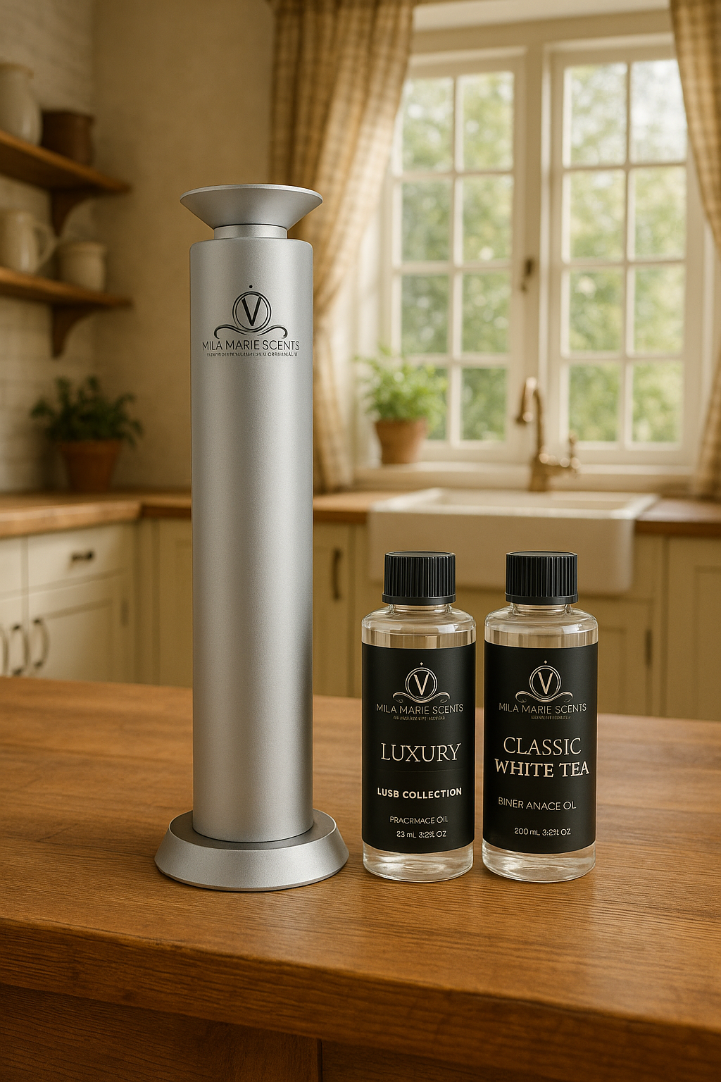 Elite Mini Pro Wireless Tower Diffuser with Starter Kit - Scents up to 1800 Sqft - Bluetooth & Waterless Mila Marie Scents