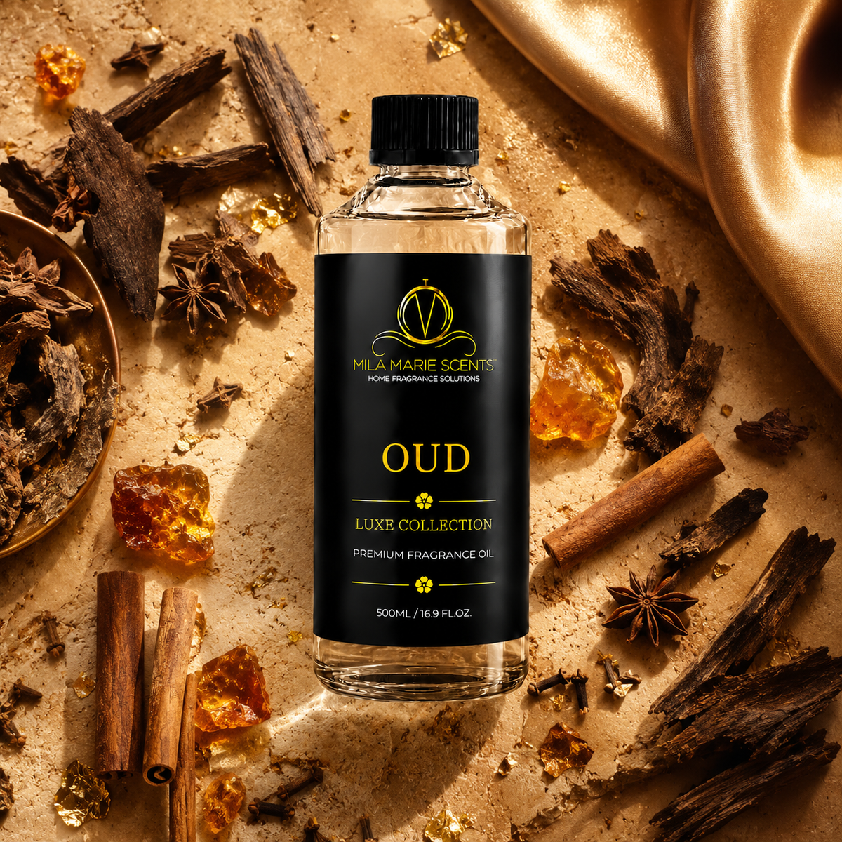 OUD | Rich Woods & Exotic Spice · Creamy Amber Base · Bold & Sophisticated - Mila Marie Scents