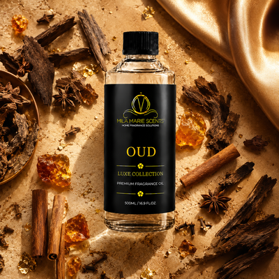 OUD | Rich Woods & Exotic Spice · Creamy Amber Base · Bold & Sophisticated
