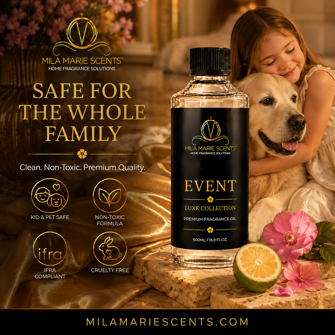 Event | Fresh Bergamot & Wild Geranium · Smooth Sandalwood Base · Clean & Refined
