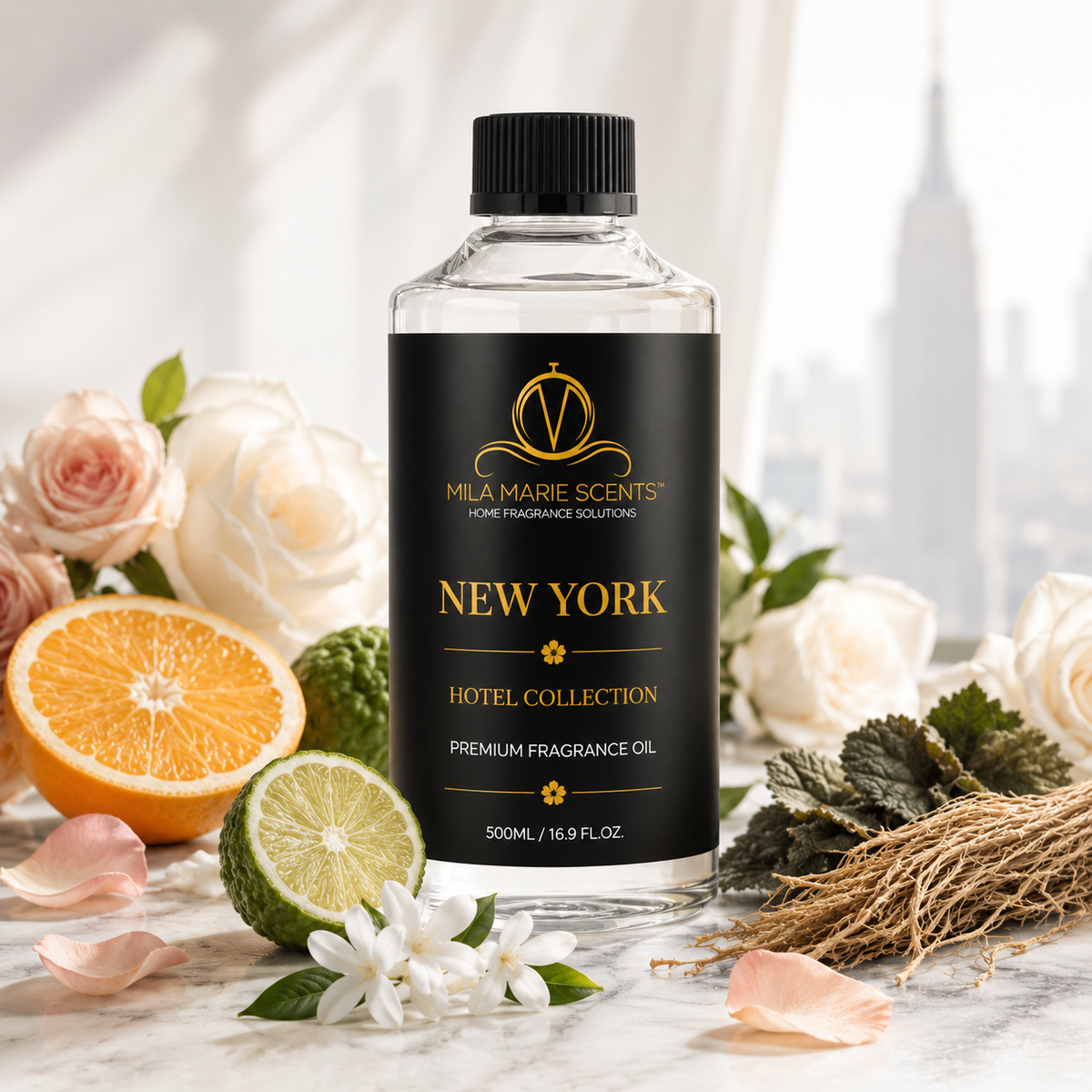 New York | Orange & Bergamot · Rose & Jasmine · Patchouli & Vetiver - Mila Marie Scents