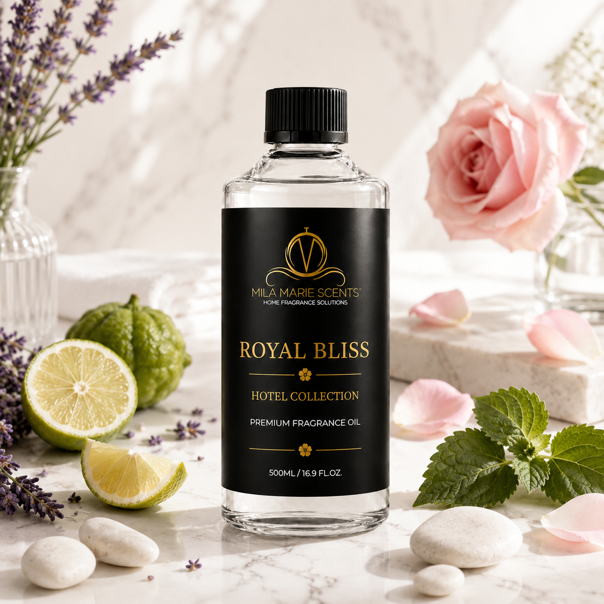 Royal Bliss | Inspired by The Ritz-Carlton · Bergamot & Lavender · Pink Musk & Patchouli - Mila Marie Scents