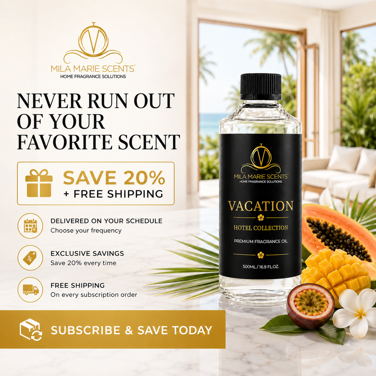 Vacation | Inspired by Banyan Tree Hotels · Sweet Fruit & Fresh Grass · Soft Musk - Mila Marie Scents