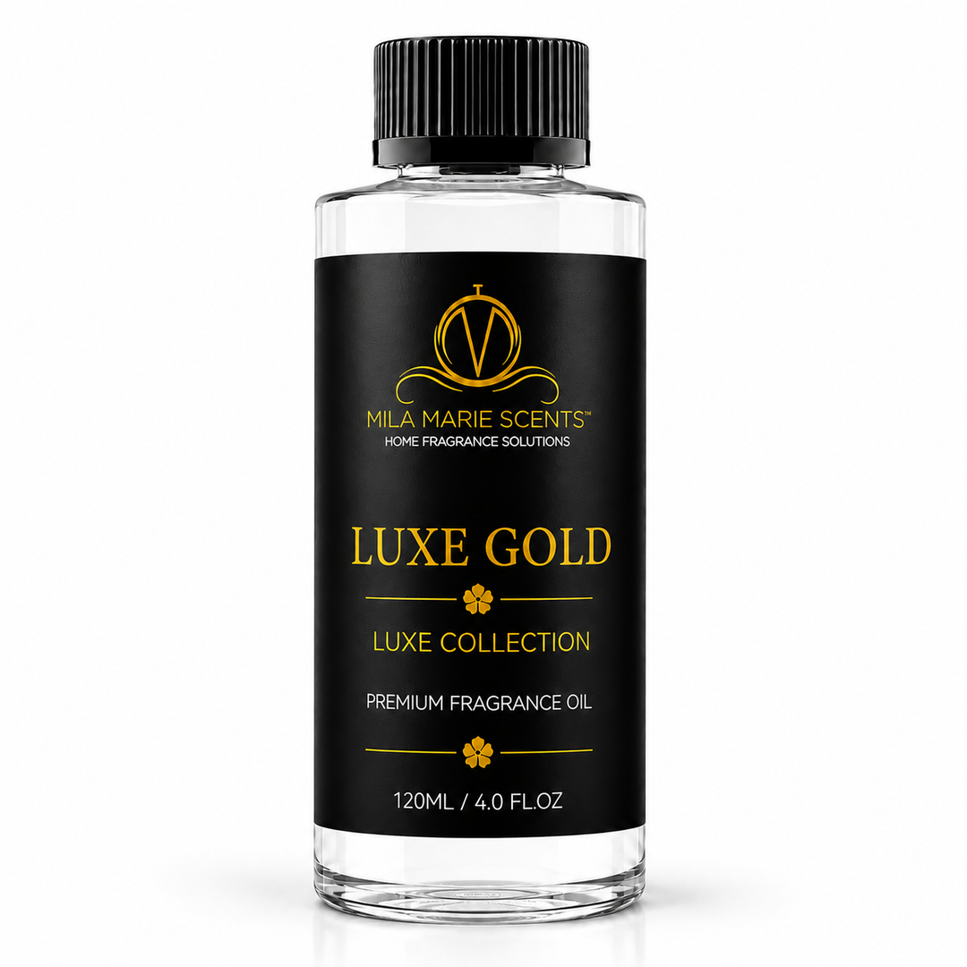 Luxe Gold | Bergamot & Lemon · Magnolia & Jasmine · Koa Wood