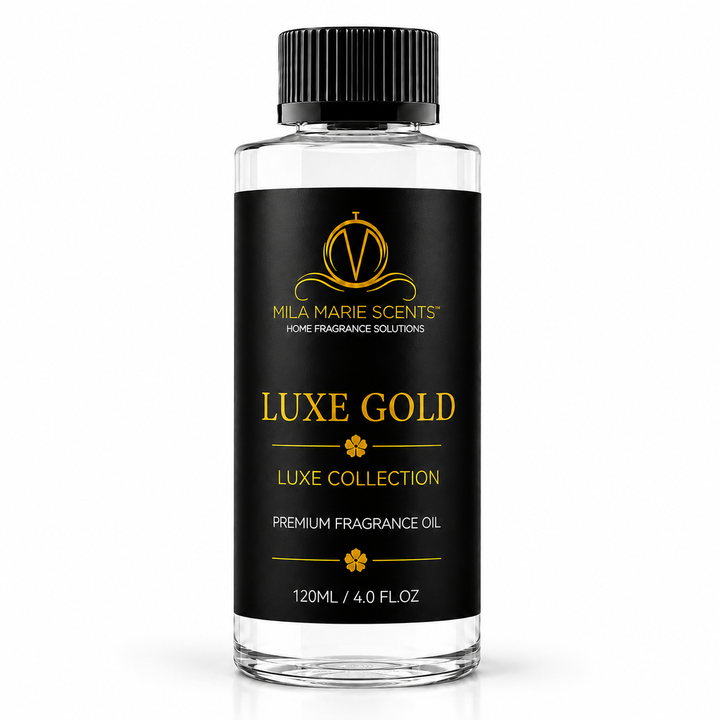 Luxe Gold | Bergamot & Lemon · Magnolia & Jasmine · Koa Wood