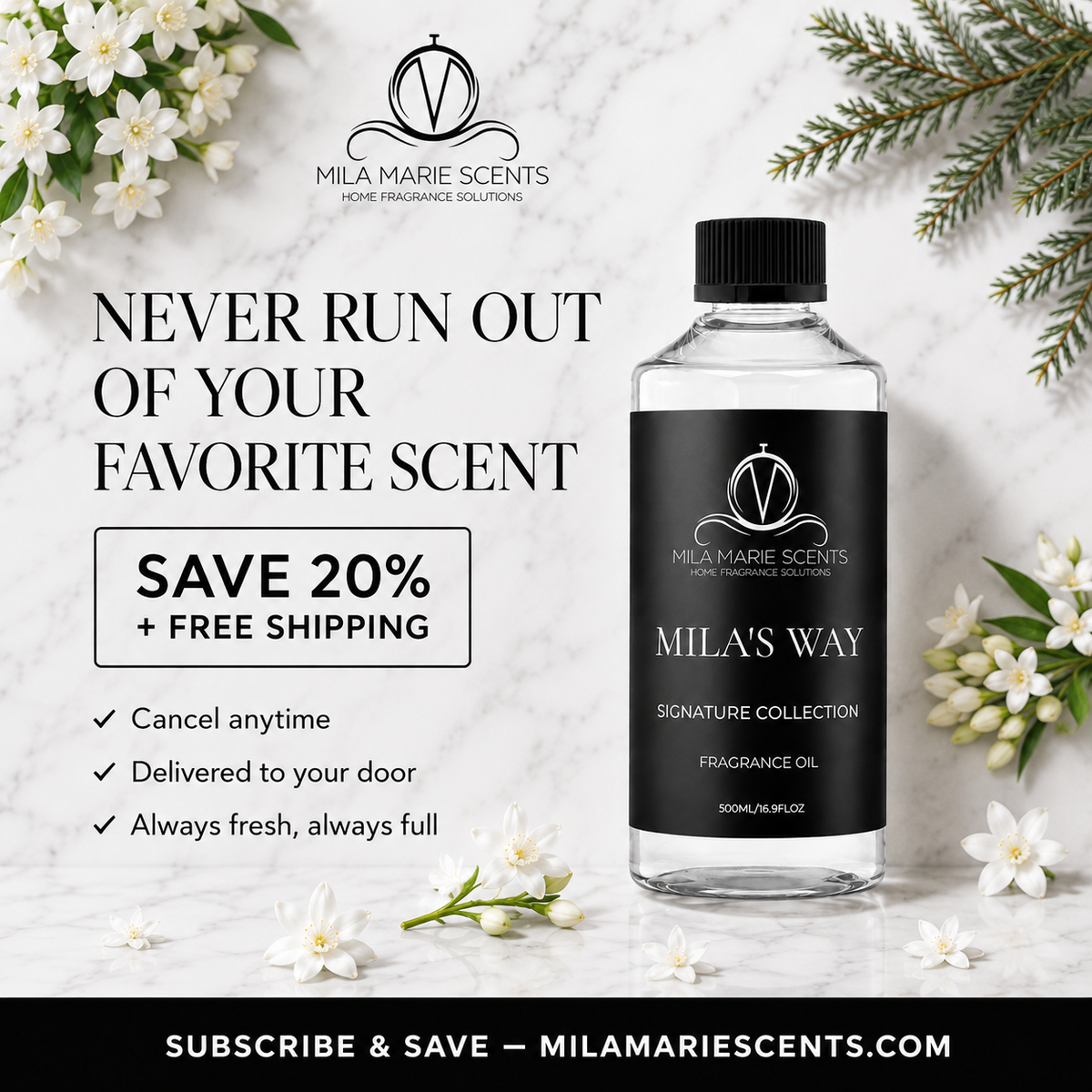 Mila's Way | Bergamot · Tuberose · Jasmine · Cedar - Mila Marie Scents