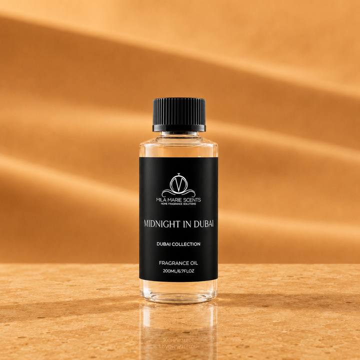 Midnight in Dubai | Blueberry & Coconut · Vanilla & Florals · Amber & Sandalwood
