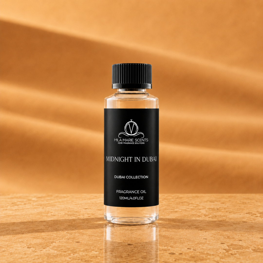 Midnight in Dubai | Blueberry & Coconut · Vanilla & Florals · Amber & Sandalwood