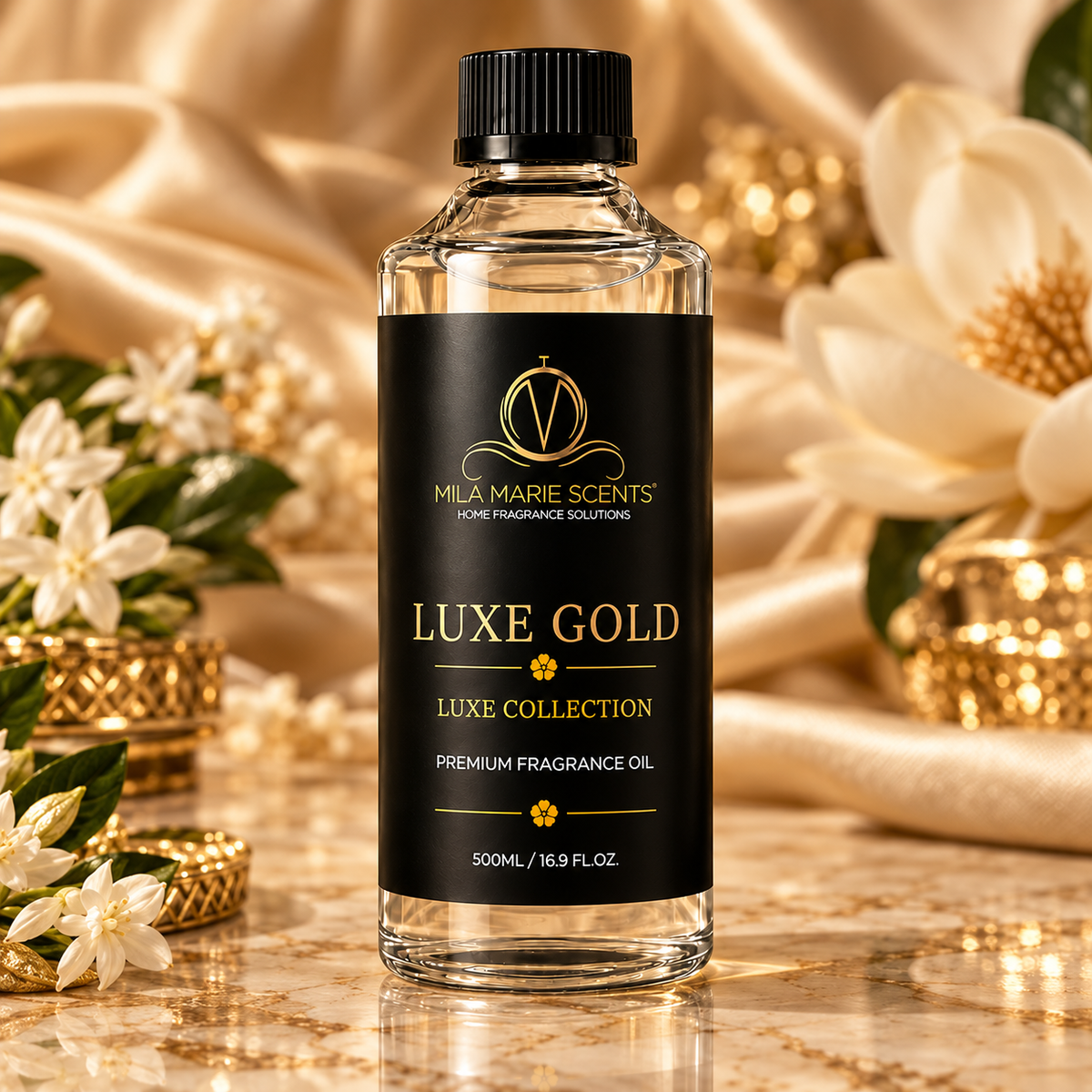 Luxe Gold | Bergamot & Lemon · Magnolia & Jasmine · Koa Wood