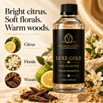 Luxe Gold | Bergamot & Lemon · Magnolia & Jasmine · Koa Wood