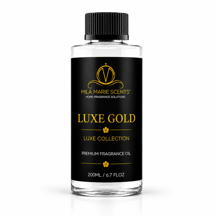 Luxe Gold | Bergamot & Lemon · Magnolia & Jasmine · Koa Wood