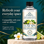Luxe Spa | Lime & Mandarin · Lemongrass & Bergamot · Cedar & Garden Herbs