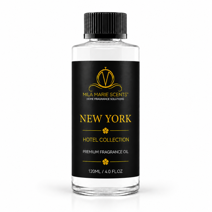 New York | Orange & Bergamot · Rose & Jasmine · Patchouli & Vetiver