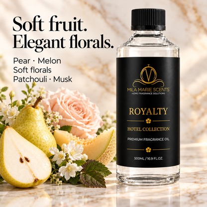 
Royalty | Pear & Melon · Soft Florals & Patchouli