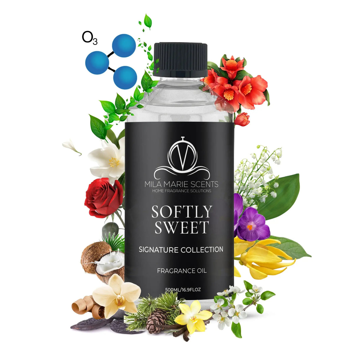 Softly Sweet | Pomegranate & Fresh Florals · Jasmine & Rose · Warm Vanilla & Musk - Mila Marie Scents