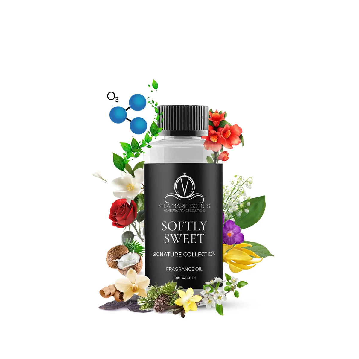 Softly Sweet | Pomegranate & Fresh Florals · Jasmine & Rose · Warm Vanilla & Musk - Mila Marie Scents