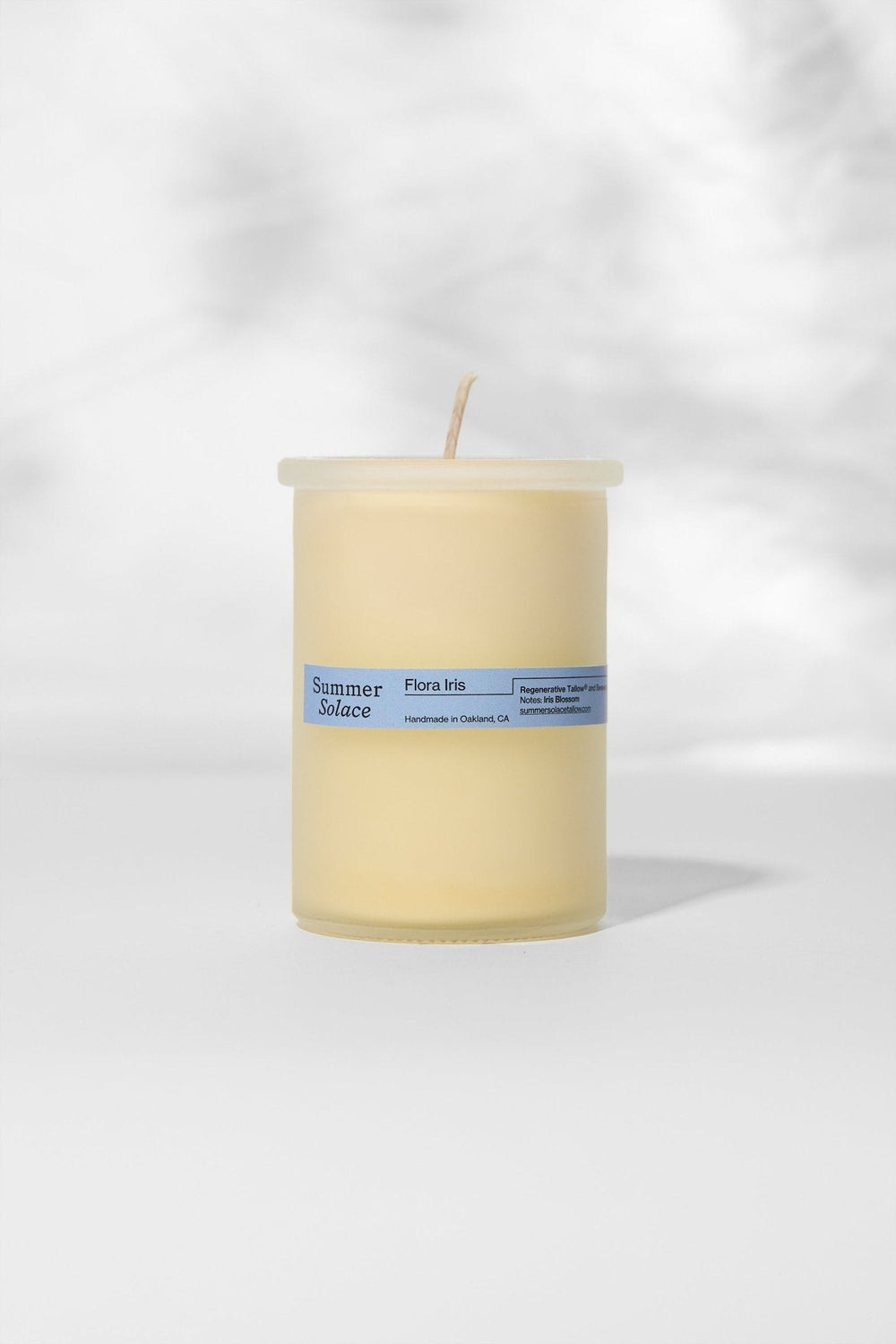 Flora Iris – Tallow Candle with Orris & Palo Santo | 6 oz Summer Solace Tallow