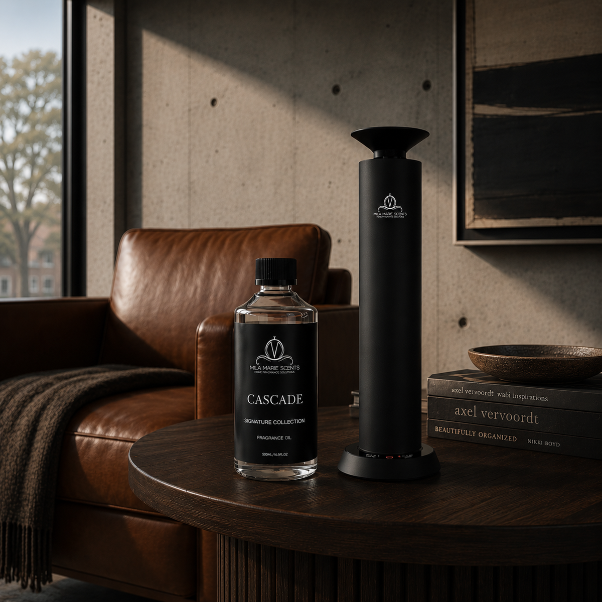 Cascade fragrance oil with cold-air diffuser