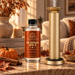Pumpkin Spice luxury fragrance oil lifestyle shot in living room