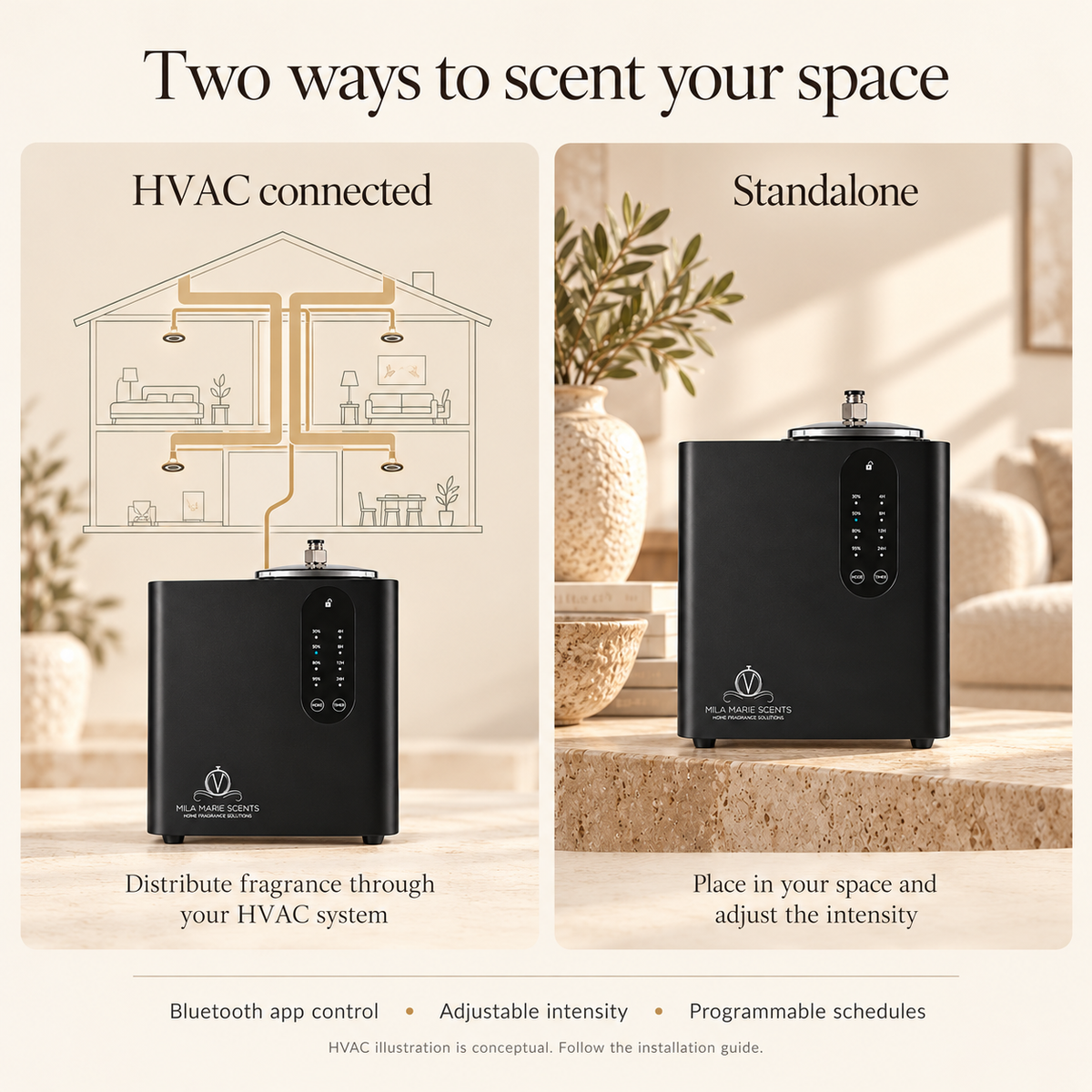 
INFINITY HVAC diffuser setup overview